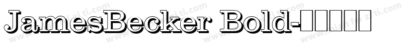 JamesBecker Bold字体转换